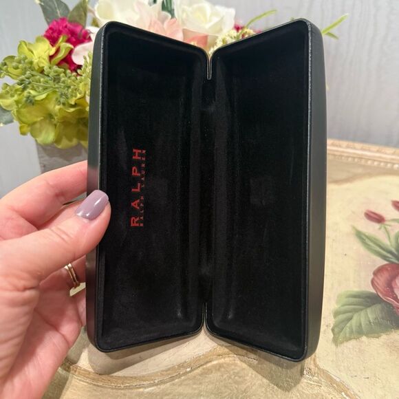 Ralph Lauren Eyeglasses Hard Case Black with Cleaning Cloth - Picture 8 of 13